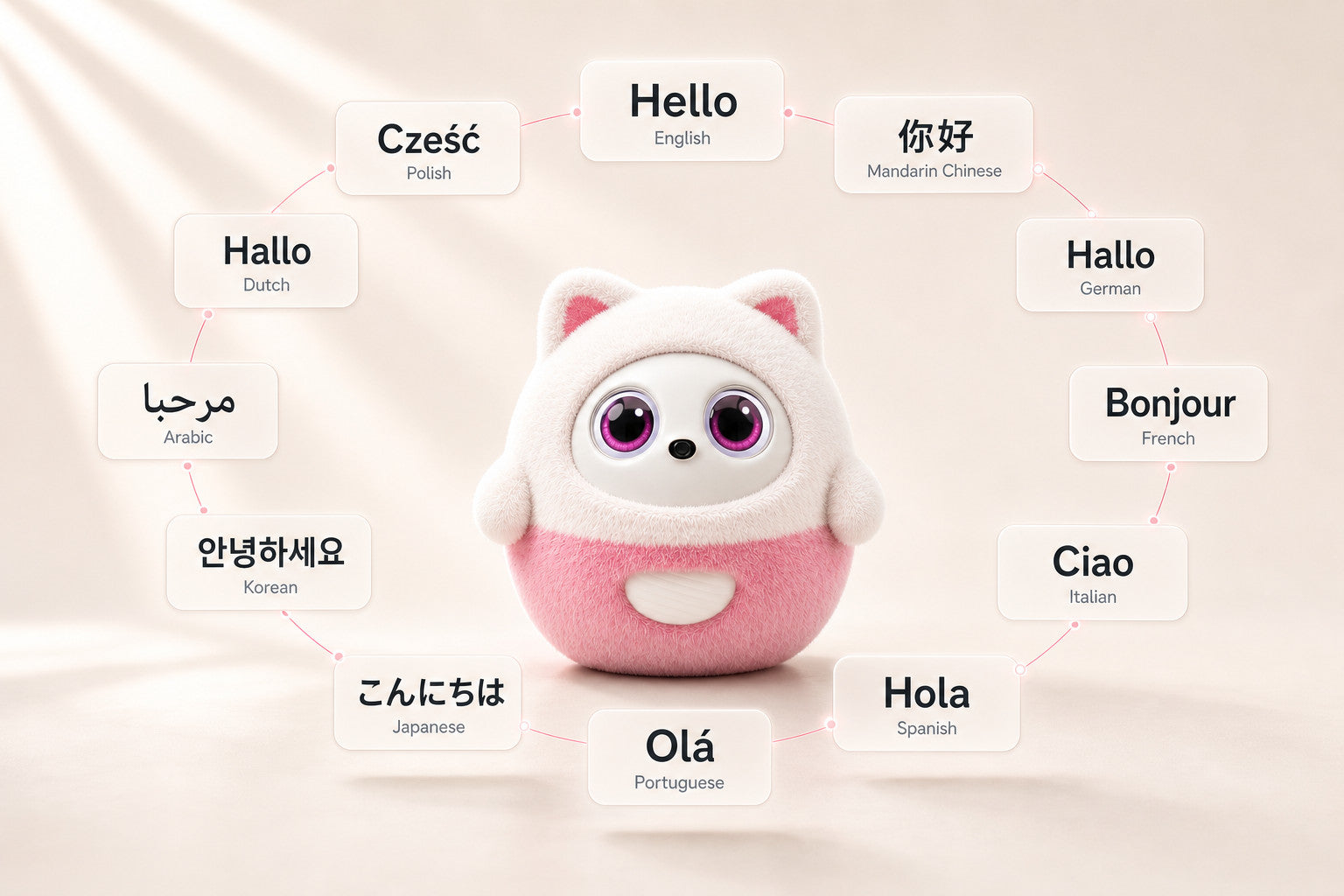 Pophie supported languages